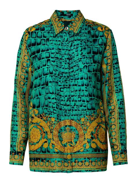 camisa versace verde